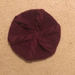 H&M purple slouchy beanie hat